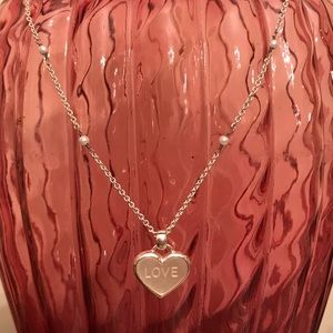 CH Carolina Herrera Heart Shaped  “Love” necklace with mother of pearl & pearls